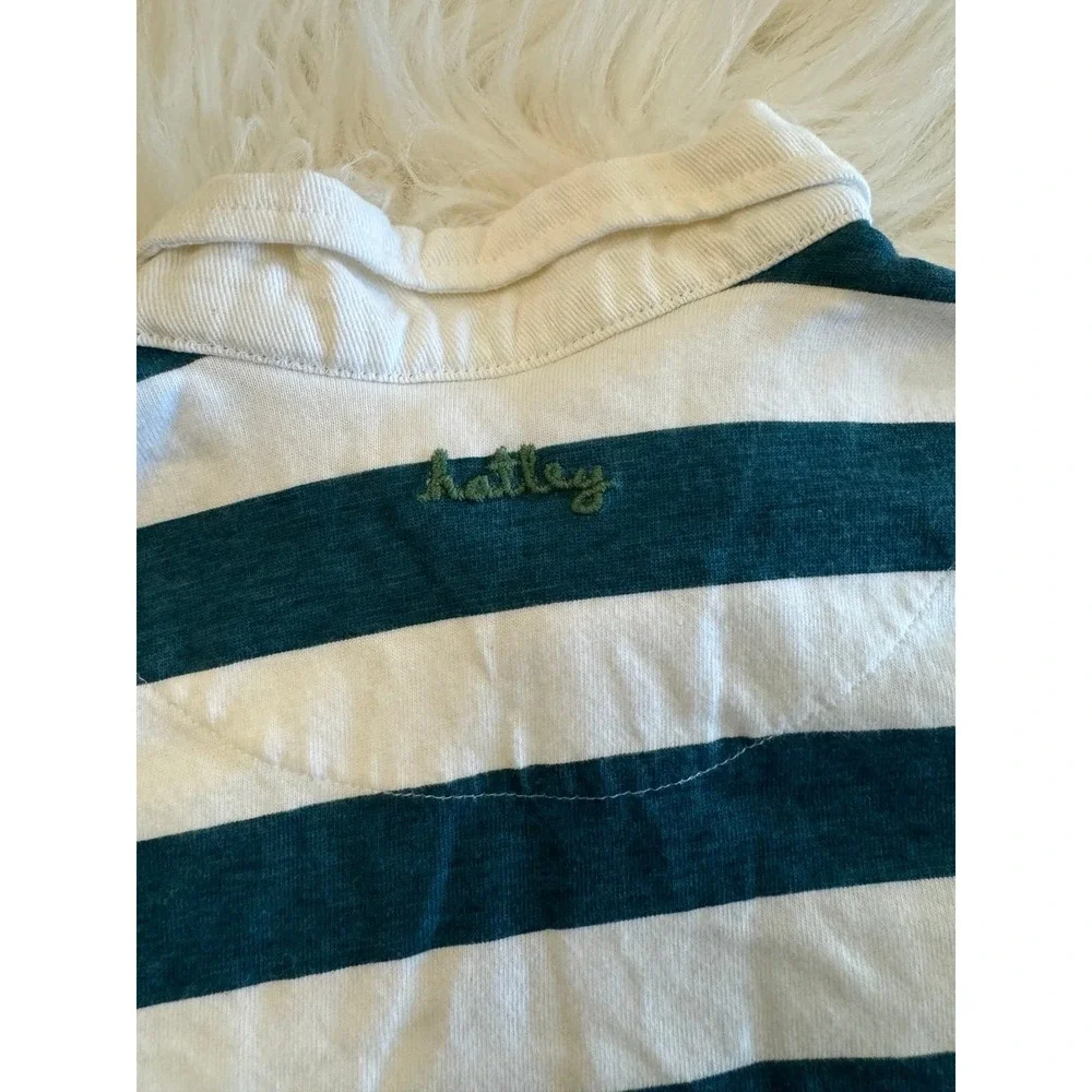 Hatley Polo Shirt stripe‎ with alligator graphic 6-12m